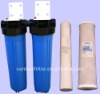 10" Blue water filter housing with PP & Carbon block sediment filter