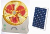 10" Mini fan, Emergency solar Fan with solar panel XTC-088A