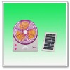 10" Rechargeable solar Desk Fan W/Lights