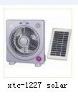 10" Solar Rechargeable Fan with LED light
