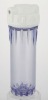 10" home water filter,clear housing/white housing,brass/plastic thread -double o rings