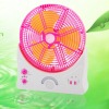 10 inch  radio rechargeable  fan with LED light