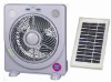 10" portable rechargeable fan with light