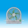 10" portable solar powered rechargeable emergency cooling box fan CE-12V10Q