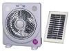 10" solar rechargeable fan with light XTC-1227