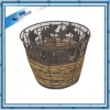 100%Hand eco-friendly natural rattan storage basket set of 2