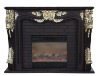 10F-254/black free standing decorative electric fireplace with wooden mantel