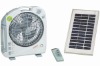 12"New energy fan,Solar fan with light,remote,radio,Rechargeable fan