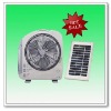 12" Oscillating Rechargeable Box Fan with LED Lights