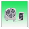 12" Oscillating Rechargeable Box Fan with LED Lights&Remote