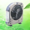 12" Rechargeable emergency light fan with radio