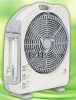 12'' battery operated fan,rechargeable fan with 2-tube fluorescent lamp XTC-168A