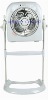 12" floor rechargeable fan with light