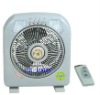 12 inch blade Rechargeable emergency light fan w/ remote