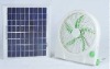 12V 10 inch portable rechargeable solar fan