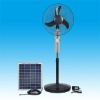 12V 16 inch solar fan with led light and 2 batteries
