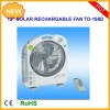 12inch multifunction rechargeable emergency light oscillation fan with 6W solar panel and radio/emergency light and fan