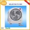 12inch multifunction rechargeable solar emergency oscillation fan with led light 6W solar panel and radio/12v fan