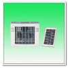 14"Rechargeable Solar Box Fan With Lights & Radio