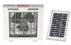 14" energy saving solar fan,rechargeable fan,box fan with LED light