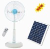 14" solar fan,stand oscillating rechargeable fan with light & remote (PLD-3B)