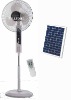 14" solar fan,stand oscillating rechargeable fan with remote control