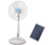 14" solar operated fan ,rechargeable fan with LED light