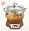 1500ml Saucepan Casserole Cooking Pot Electric Glass Hotpot