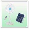 16" Solar Oscillating rechargeablestand fan with remote