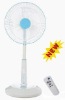 16" Stand Oscillating Rechargeable Fan W/Lights & Remote