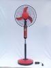 16"solar emergency stand fan with LED lamps CE-12V16B