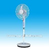 16"solar led rechargeable fan with light CE-12V16B