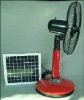 16"solar rechargeable fan with LED lamps SF-12V16A