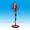 16" solar rechargeable mini fan with led light CE-12V16B