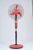 16"solar rechargeable stand fan with LED lamps CE-12V16B