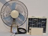 16"solar rechargeable wall fan CE-12V16F