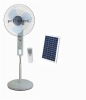 18" solar industrial fan with LED light and remote