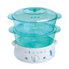 2 Plastic Layers Food Steamer with CE ROHS GS