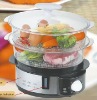 2 Plastic Layers Food Steamer with GS ETL