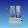 2 Stage Water Filter With Metal Connector & Clear Bottle