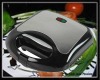 2-slice Sandwich Grill Maker/Toaster with stainless steel surface