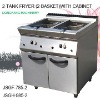 2 tank fryer (2 basket)with cabinet