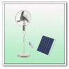 20" Rechargeable SOLAR Stand  Fan W/Lights& Remote