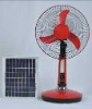 2011 16"solar rechargeable pedestal fan with LED lamps SF-12V16A