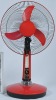 2012 16"solar rechargeable table fan with LED lamps CE-12V16A