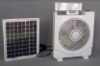 2012 portable 10"solar powered camping emergency rechargeable battery box fan with U lamp CE-12V10BU