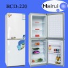 220L Double door top freezer down cooler refrigerator