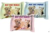 25 pieces cleaning pet wipe