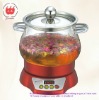 2500ml Glass Saucepan Casserole Cooking Pot Electric Glass Hotpot