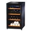 28 bottles single temp.zone glass door with black PVC trim wine refrigerator